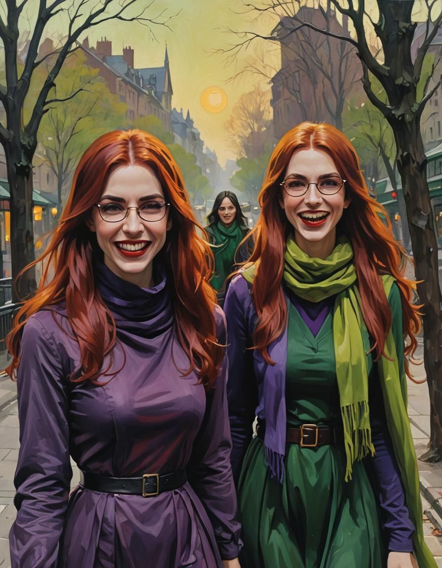 Impressionistic Vampire Women by Psychedelic Van