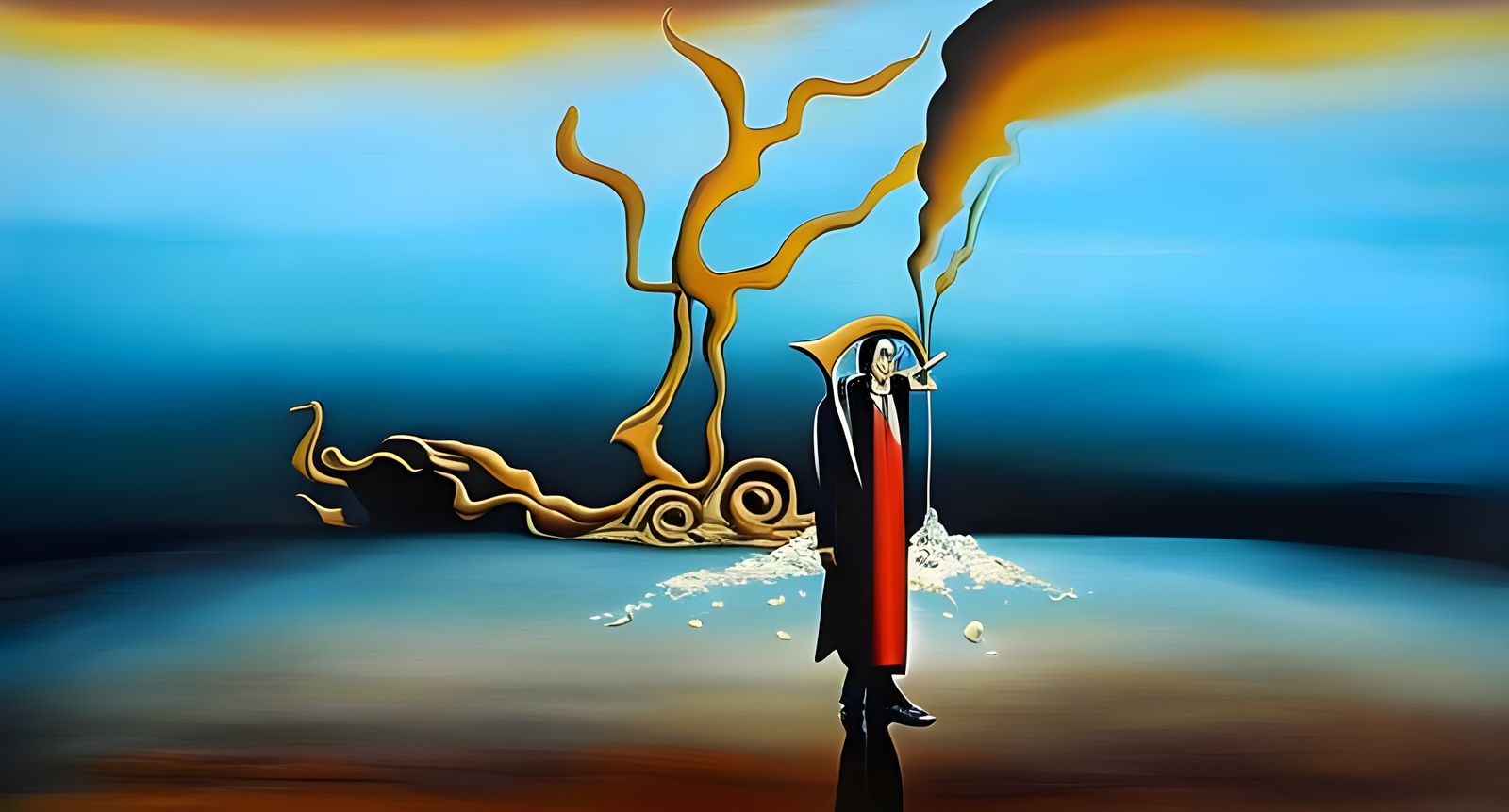 Surreal Melting Landscape on the Edge of the World