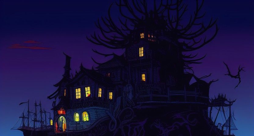 Monkey Island in Ghibli, Burton and Mumford Styles