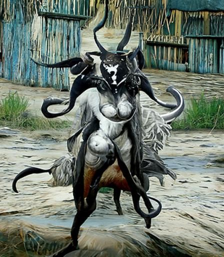 Hyperdetailed Charcoal Drawing of a Sexy Female Demon