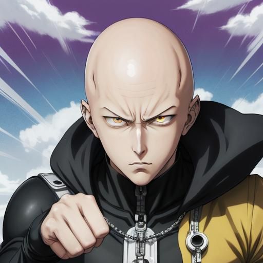 One Punch Man in Anime Style
