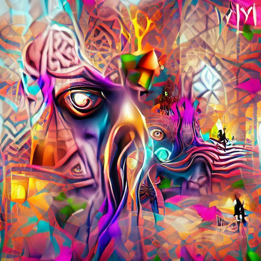 Mind Flayer: Abstract Psychedelic Digital Art