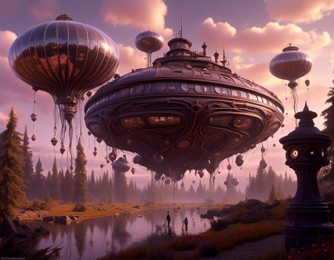 Colossal Mothership Regulates Space Traffic Above Earth