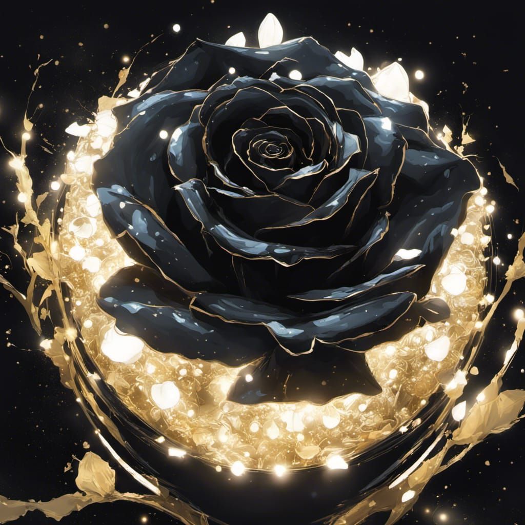 Illuminati Black Roses Emerging from Void Portal