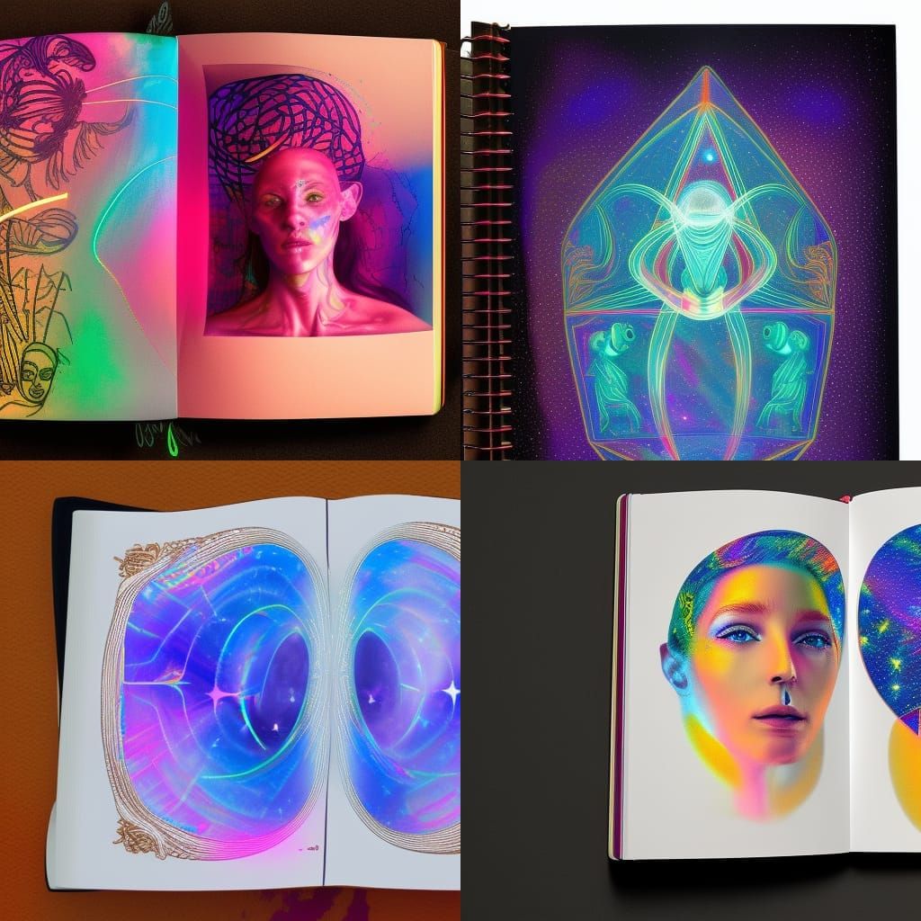 Astral Book: Holographic Cosmic Illustration in 8K