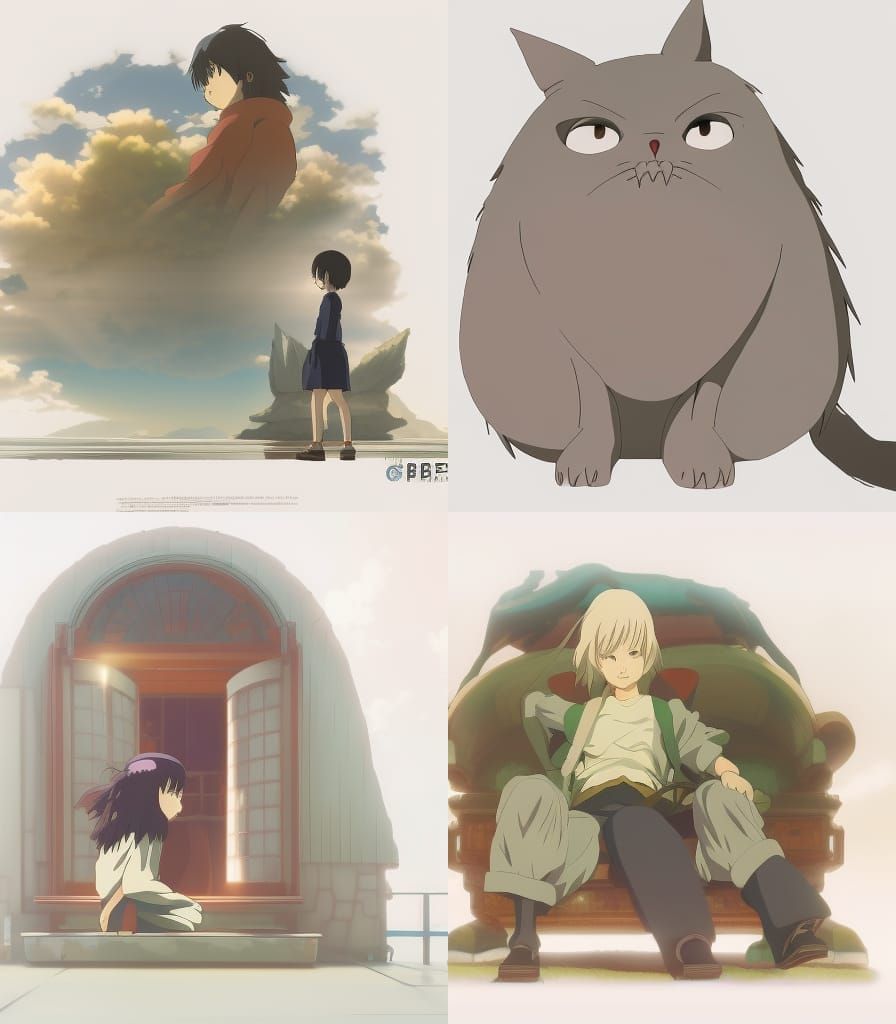 Anime Key Visual in Studio Ghibli Style