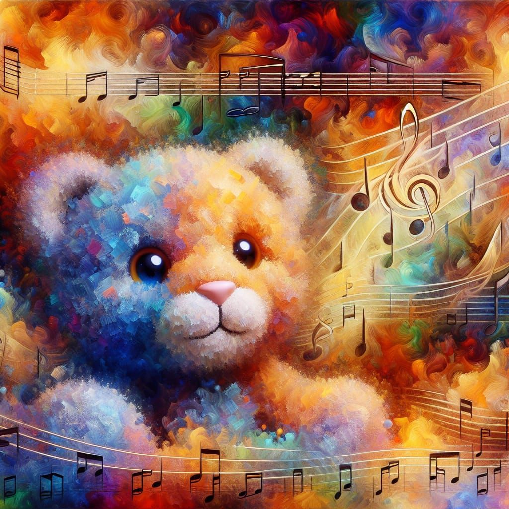 Vibrant Harmony of Music and Whimsy in a Joyful Tiger Cub Sc...
