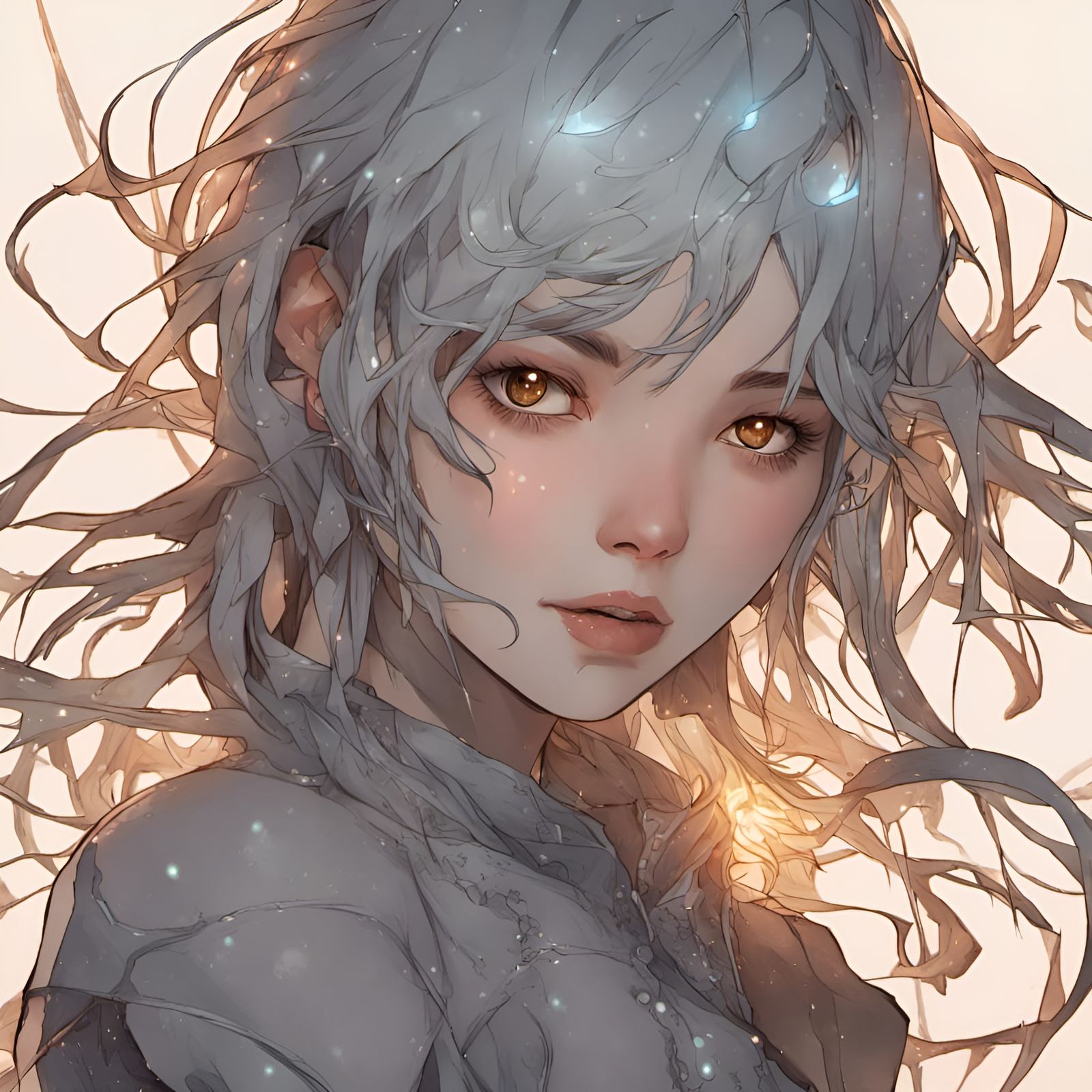 Electric Girl: Lightning Skin in Manhwa Style