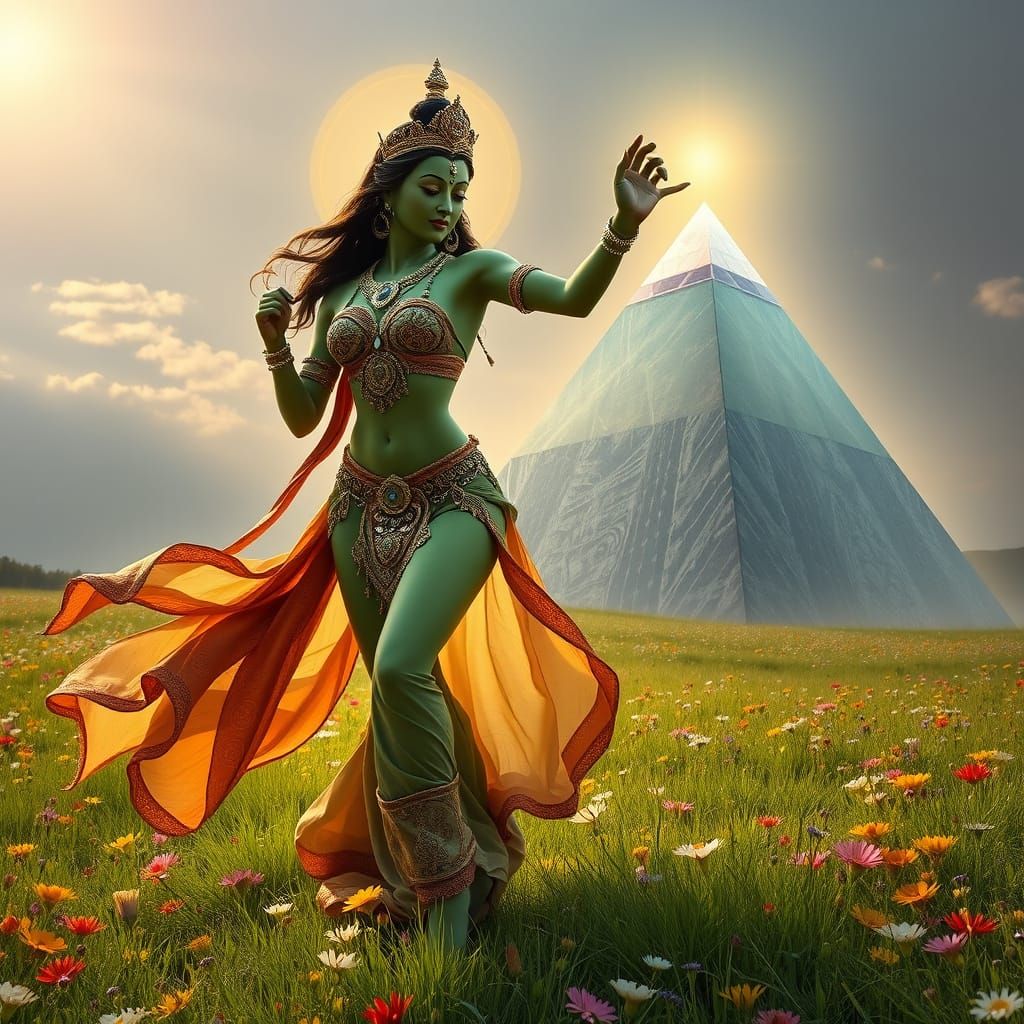 Green Tara Enchants the Sacred Meadow