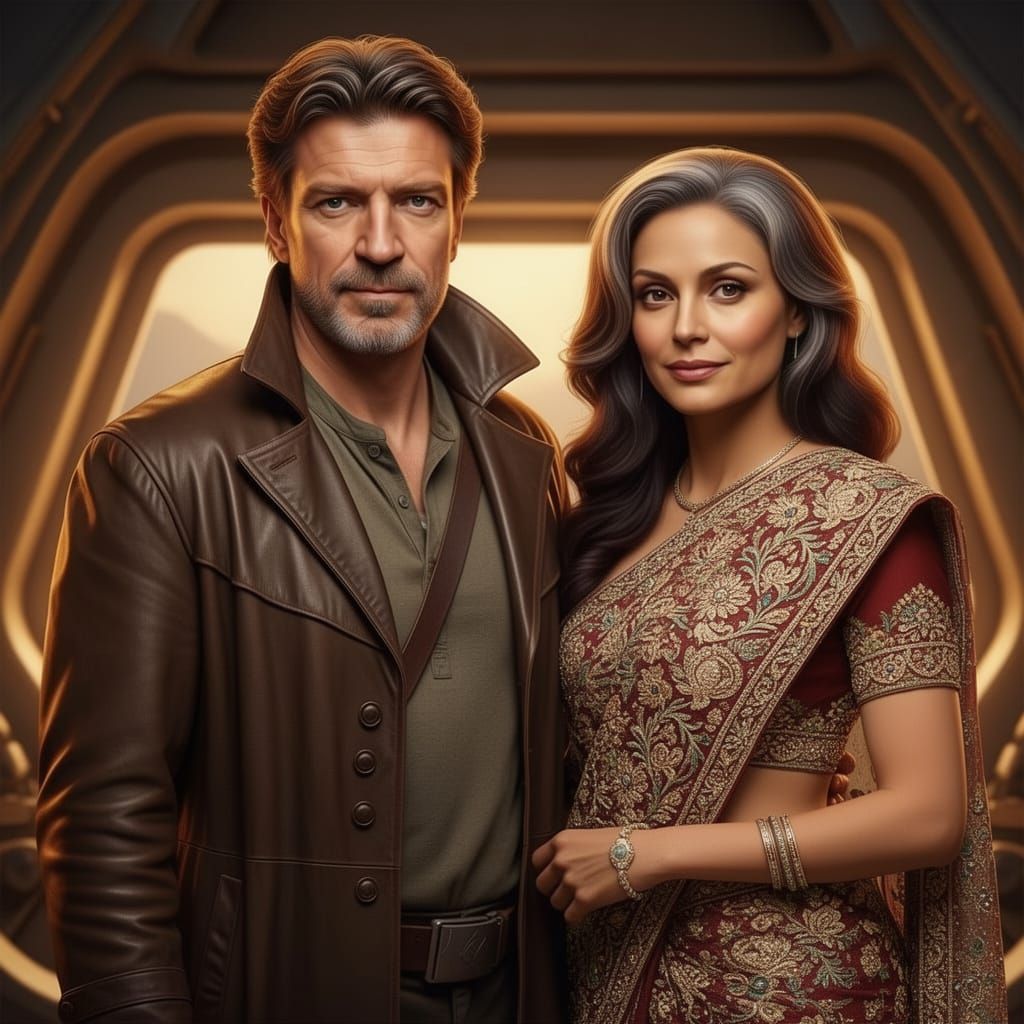 Firefly's Mal and Inara Reimagined: A Cinematic Portrait