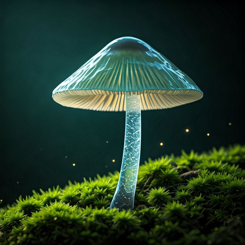 Bioluminescent Revival Mushroom with Regenerative Powers