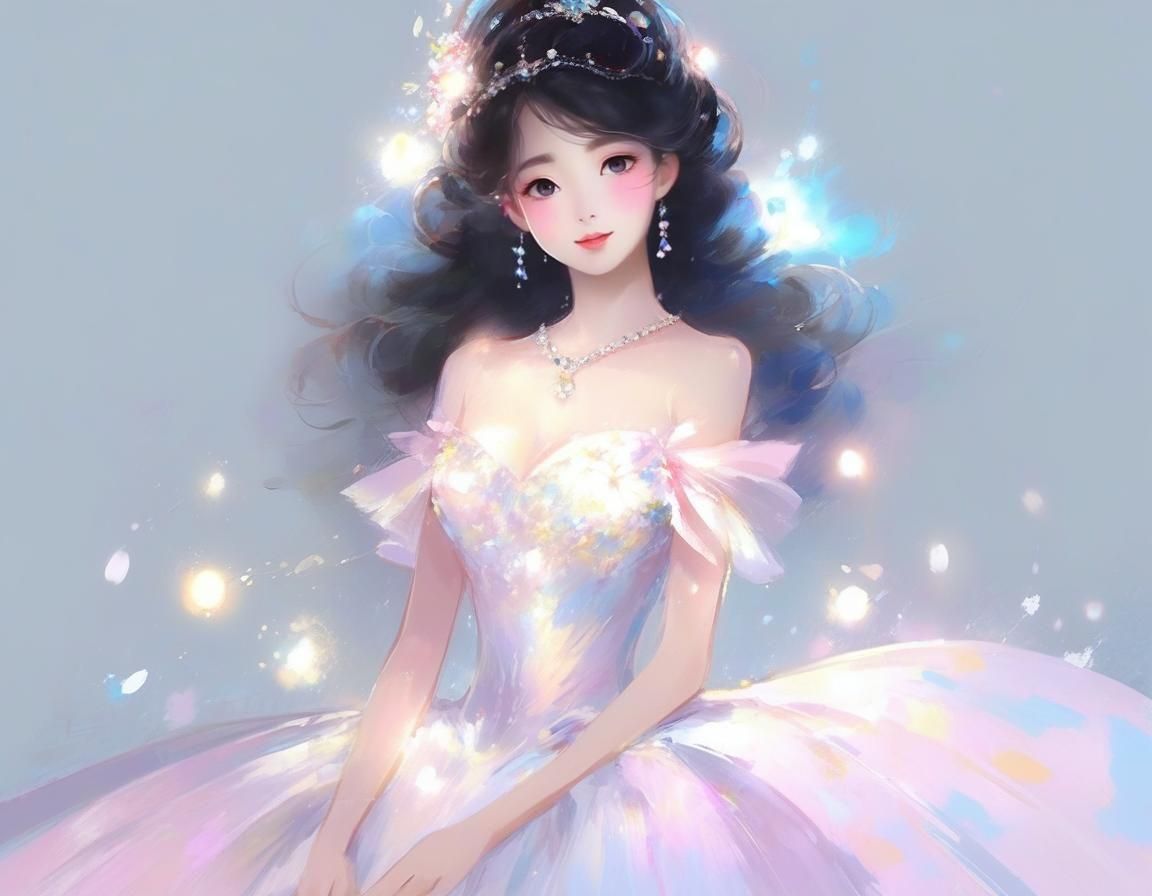 Ethereal Ball Gown Portrait in Soft Candlelight