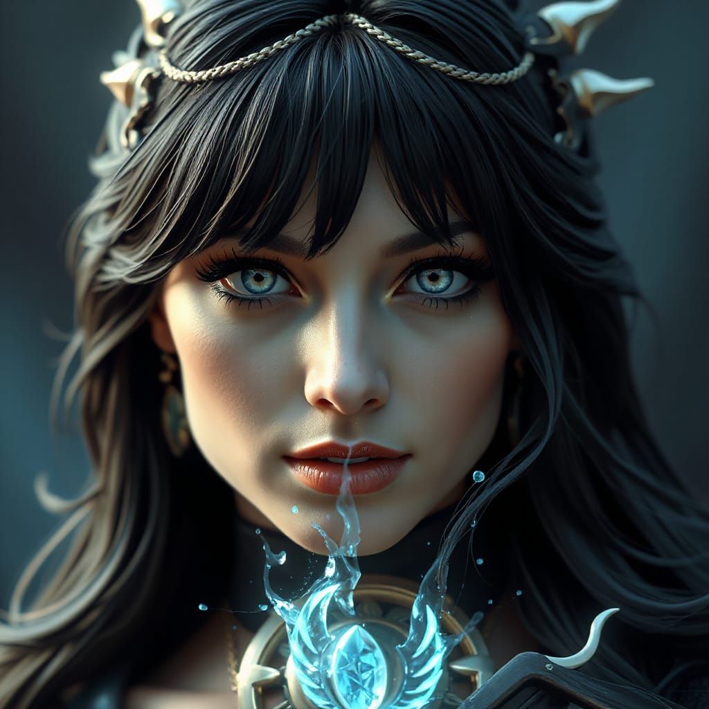 Hedy Lamarr as a Sorceress in Detailed Concept Art