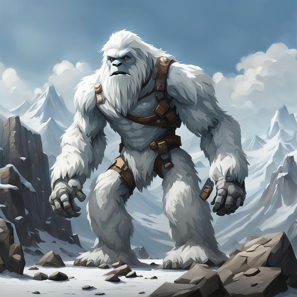 Realistic Yeti and Rock Golem