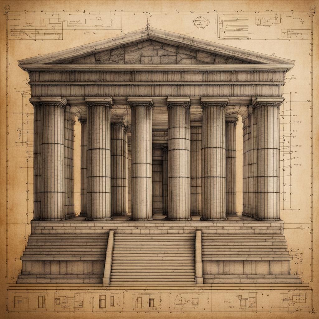 technical drawing - Temple of Jupiter