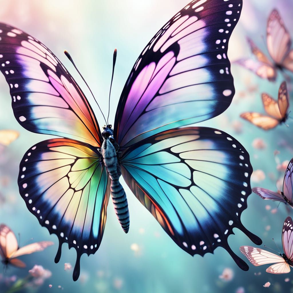 Surreal Butterfly in Dreamlike Macro Photography