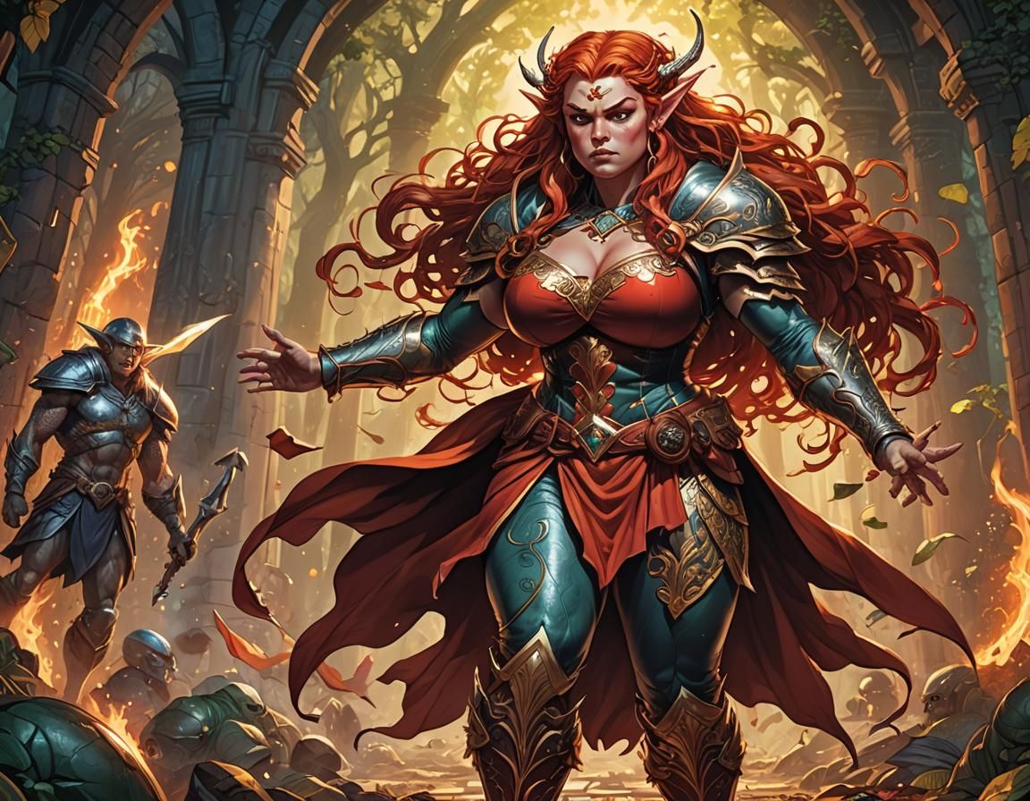 Fantasy Elf: Comic Book Art in Vibrant Colors