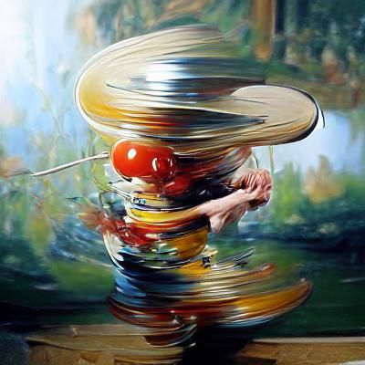 Abstract Oil Painting of Dizziness by James Gurney