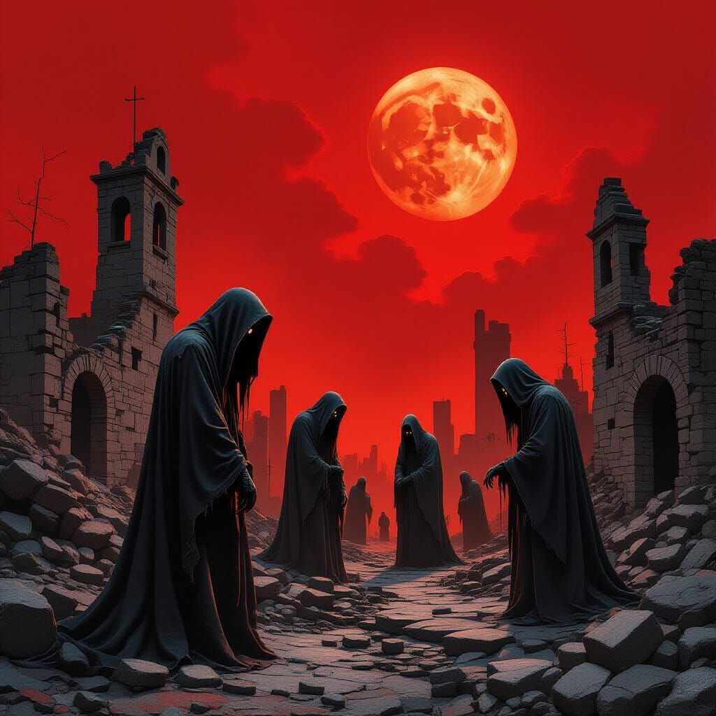 Dark Fantasy Ruins: A Biomechanical Nightmare