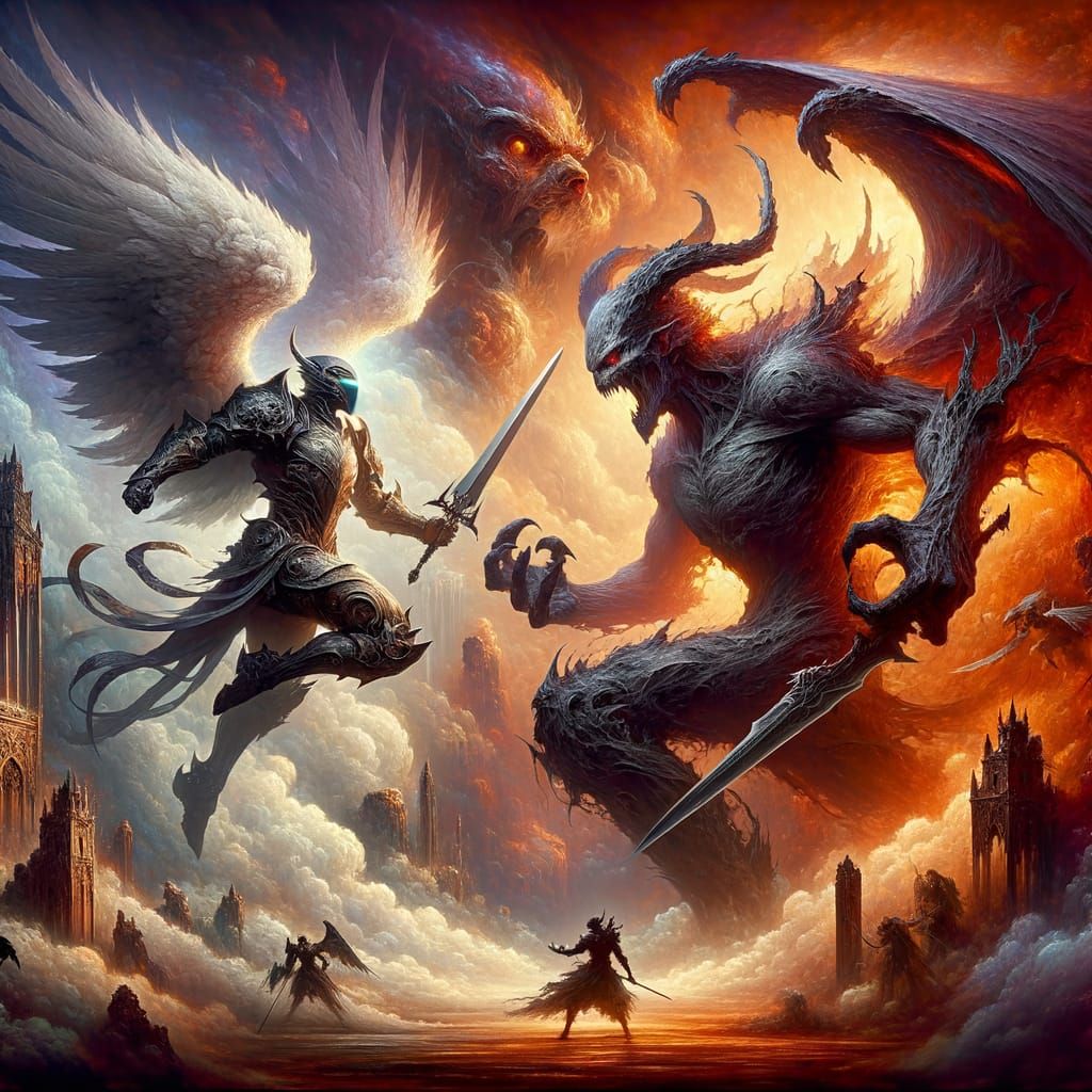 Epic Fantasy Battle in Unreal Engine Style