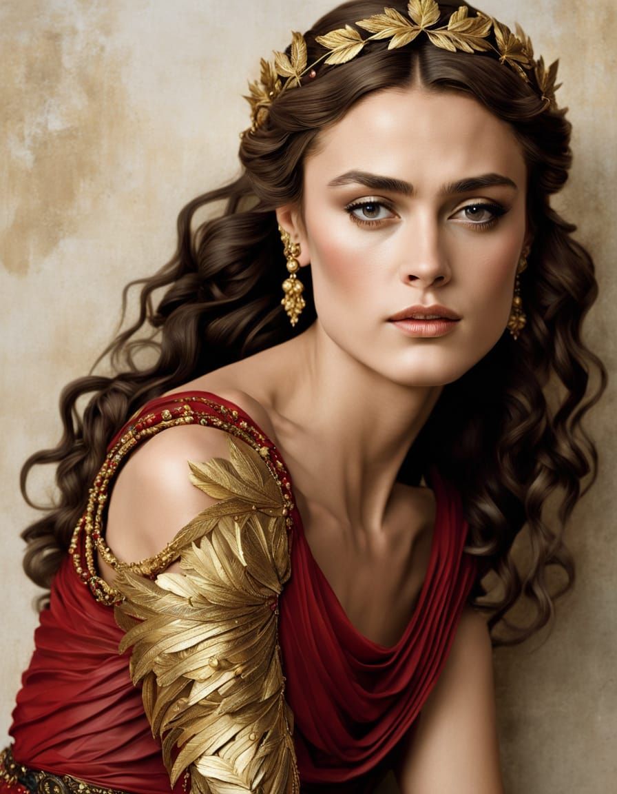 Keira Knightley as Roman Empress Geta Caracalla in Regal Att...