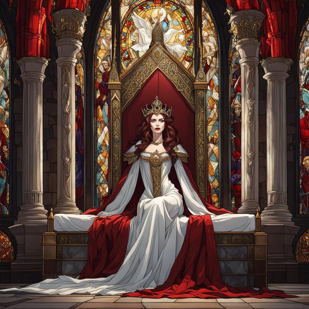 Vampire Empress Awakens in Throne Room