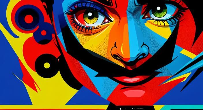 Abstract Button Rim in Primary Colors