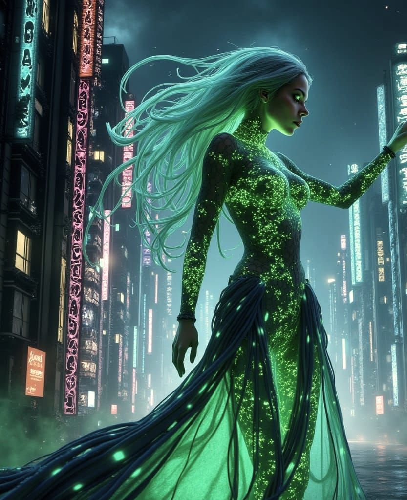 Biopunk Goddess Sheds Crystalline Tears