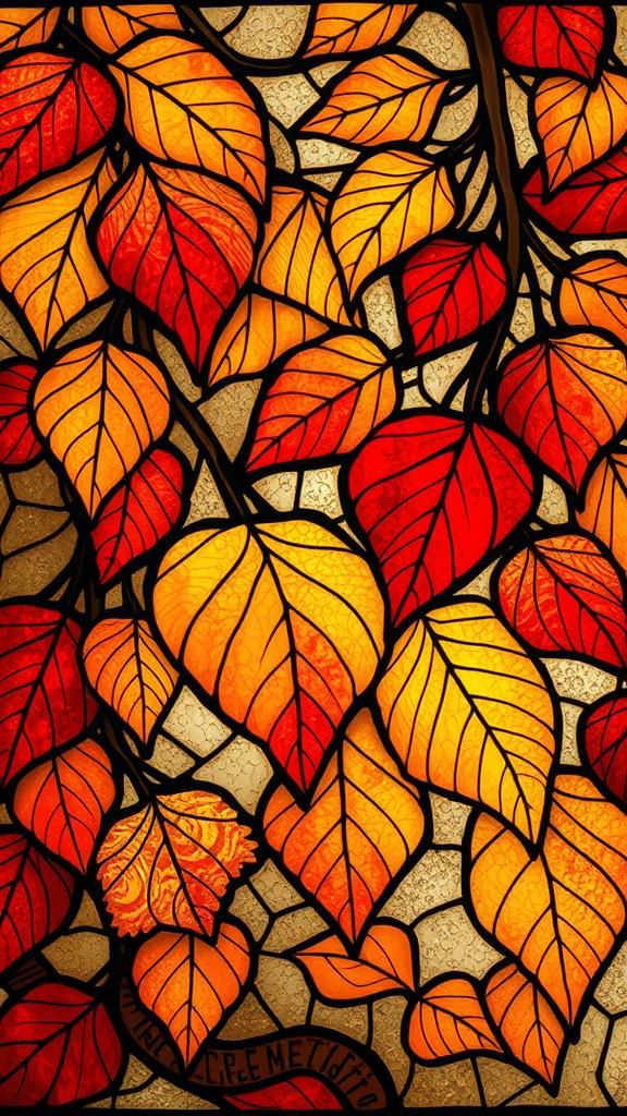 Autumn stained glass