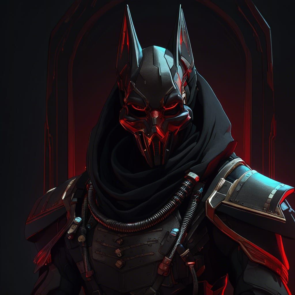 Futuristic Anubis Soldier in Cyberpunk Style
