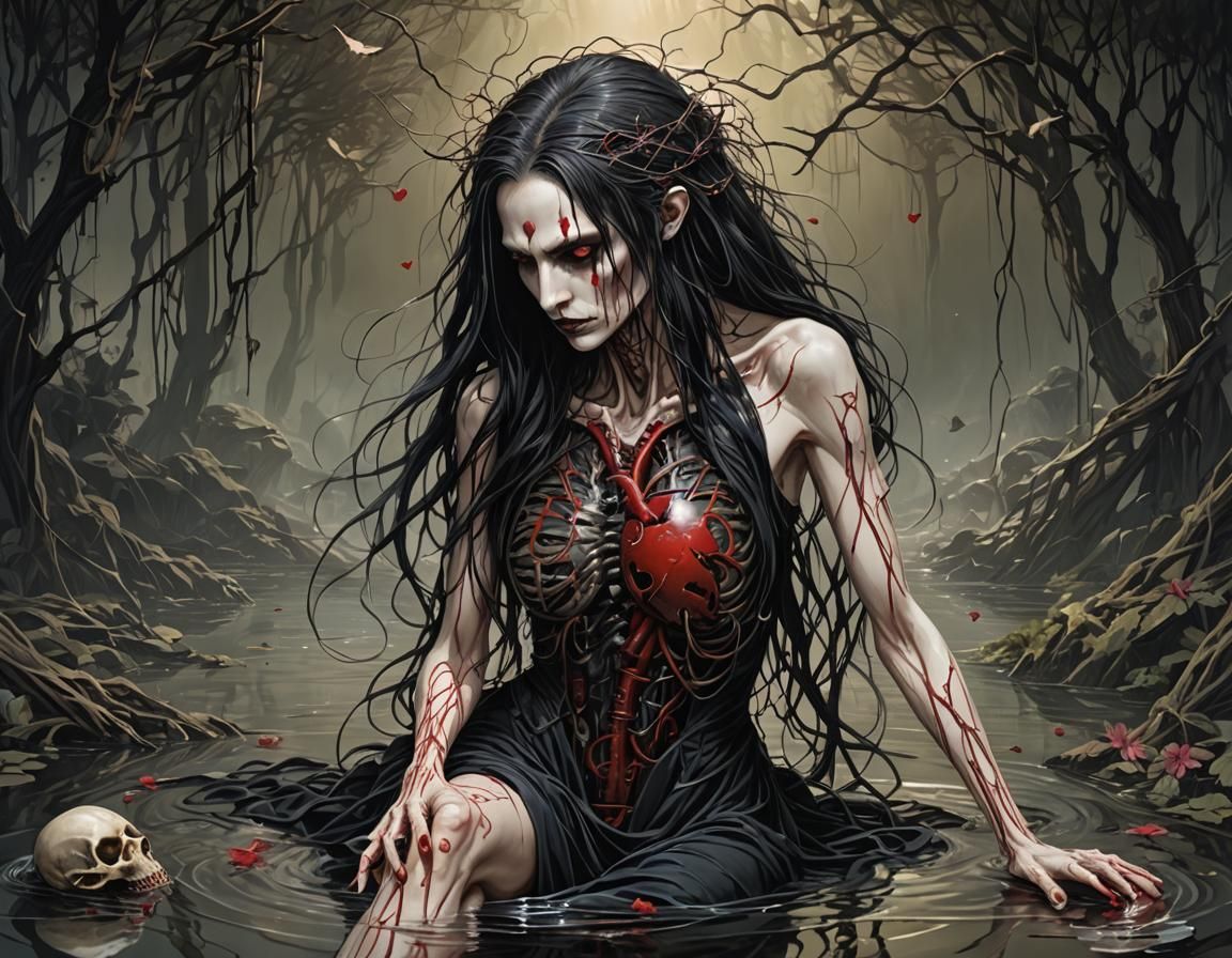 Biomechanical Woman in Anne Bachelier Style