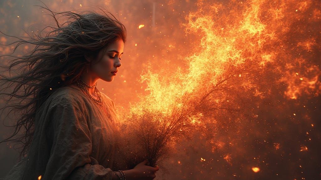 Ethereal Metal Bar Artist Girl Radiates Beauty