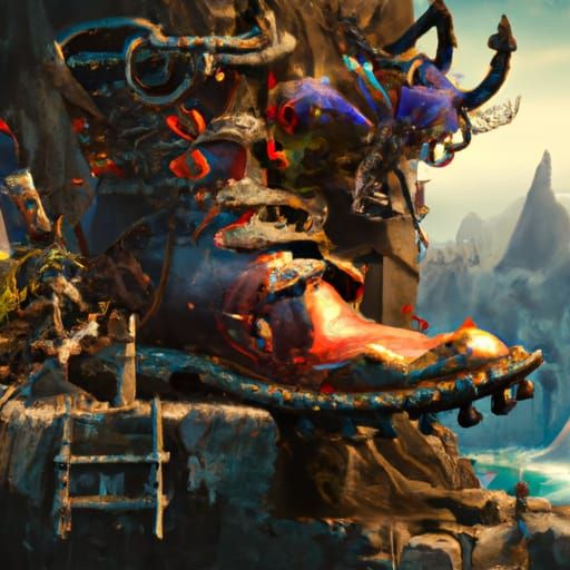 Detailed Matte Painting of Buckling a Shoe