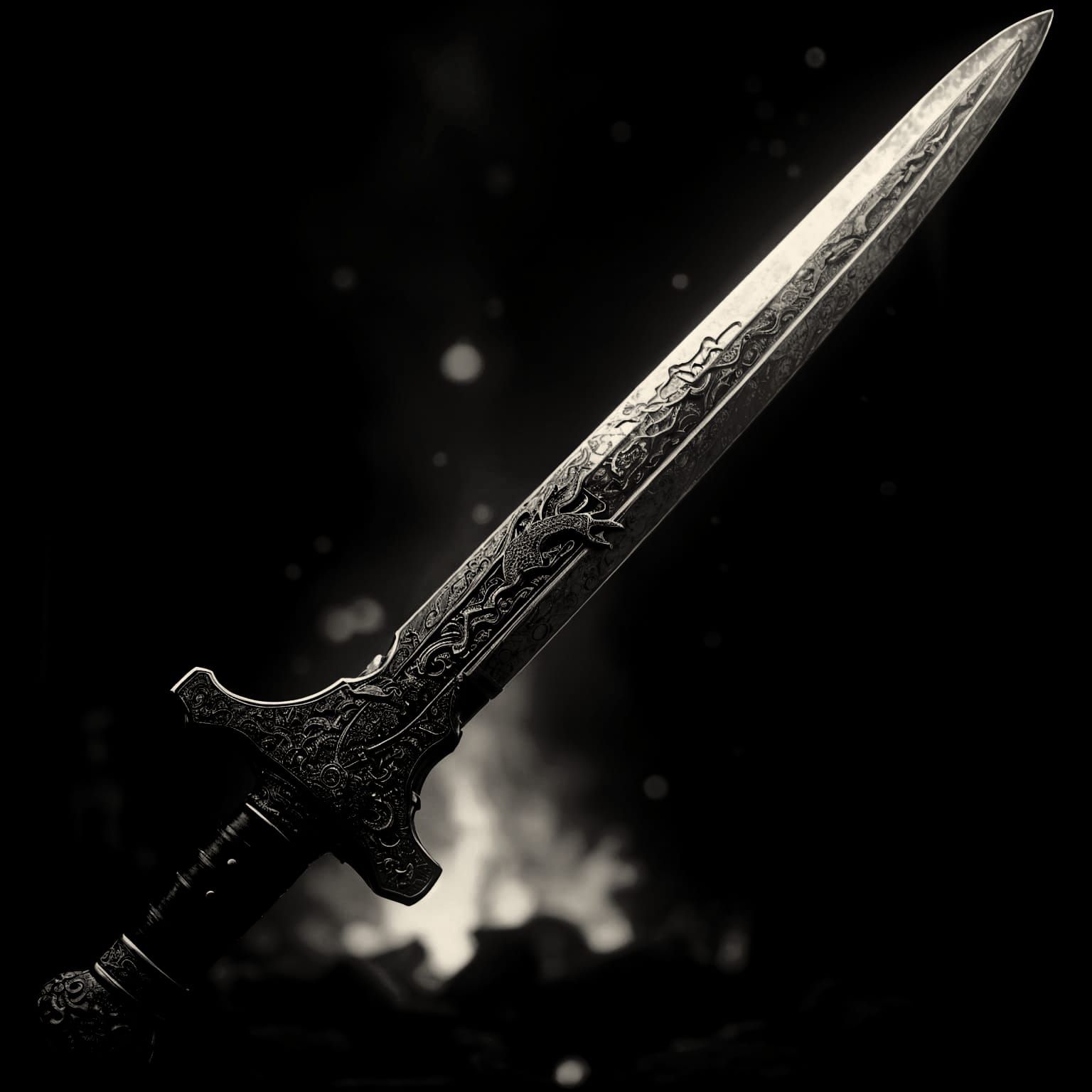 Traditional Chinese War Sword 'Dragon Spine Blade' in Ancien...