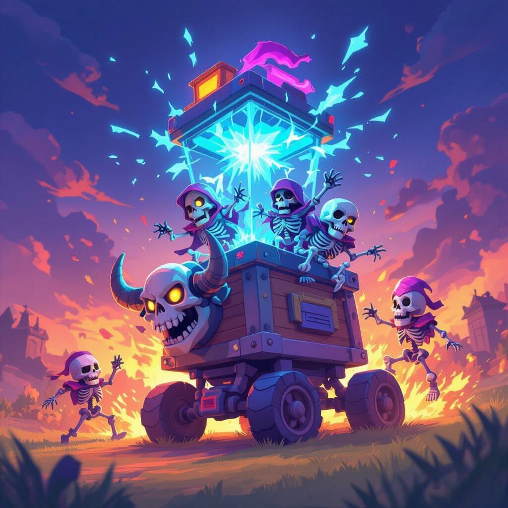 Clash Royale Skeletons Ride Boss Bandit in Digital Concept A...