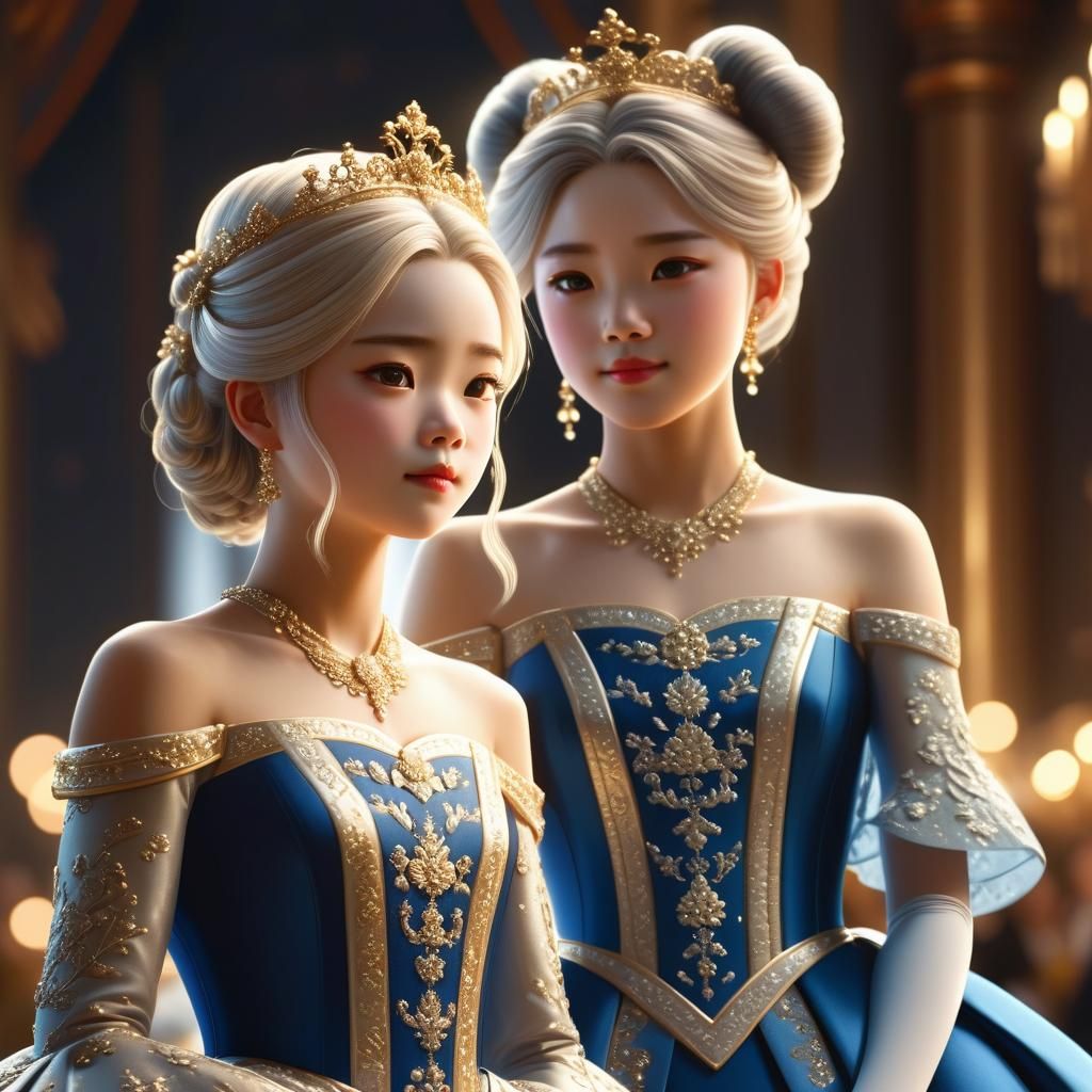 Anime Princesses at Royal Party in 8K