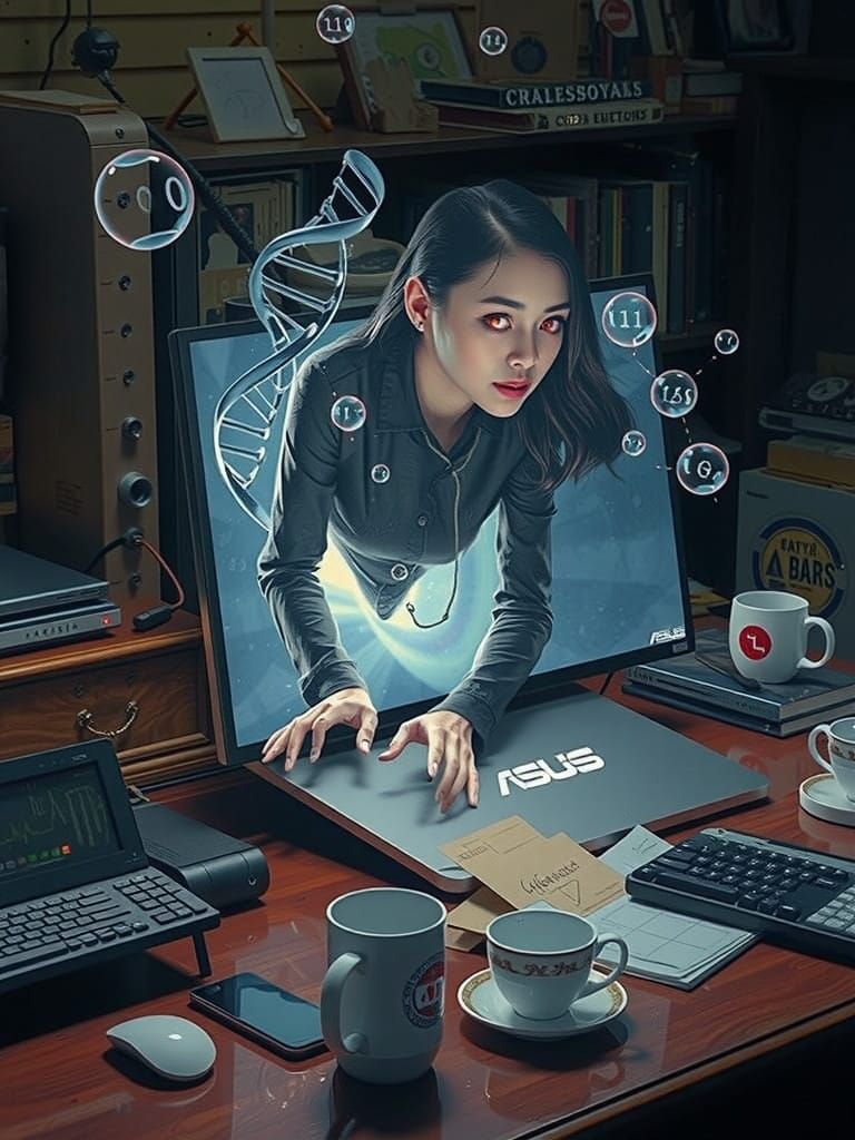 Enigmatic Holographic Projections Emerge from Cybernetic Int...