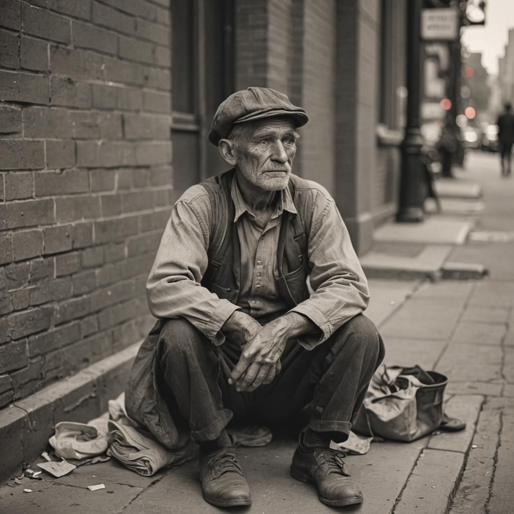 Great Depression Era Man: Professional Photography