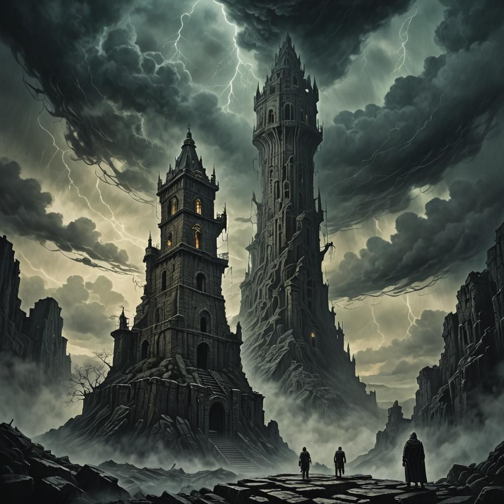 Mystical Tower in Dark Fantasy Illustration