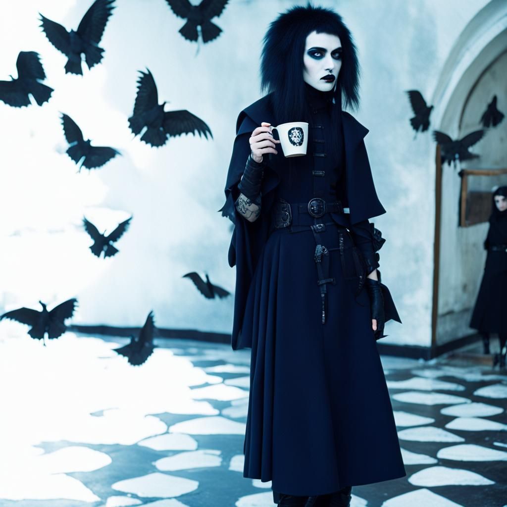 Victorious Goth Fashion Models in Epic Battle