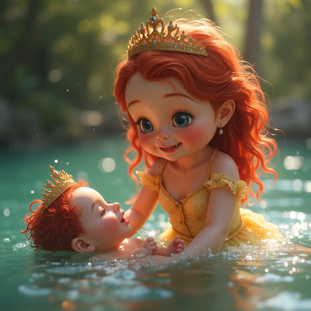 Little Warrior Princess Rescues Fallen Infant in Dramatic Sc...