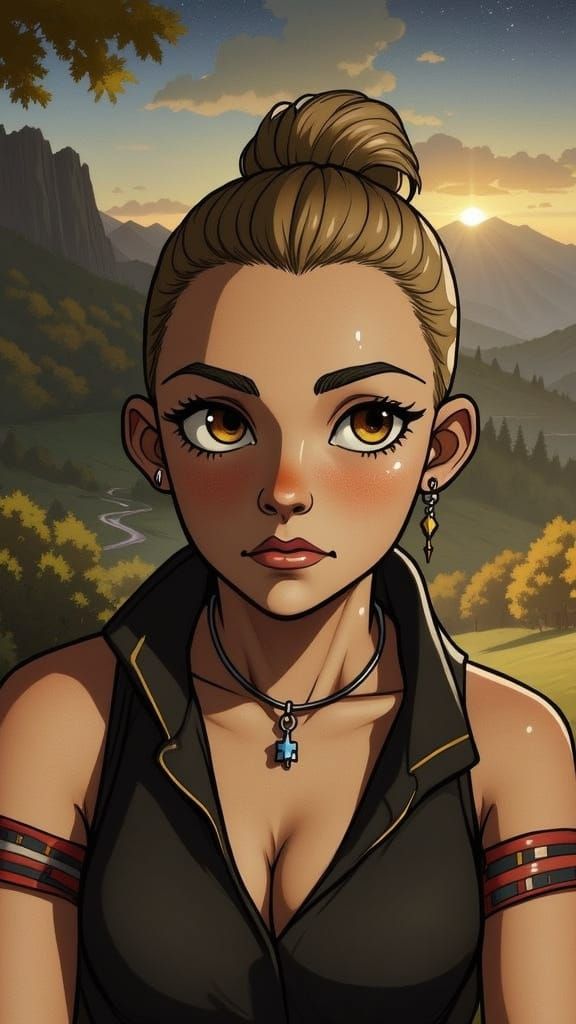 Blonde Woman in Dark, Dramatic Shading, Inspired by Attack o...