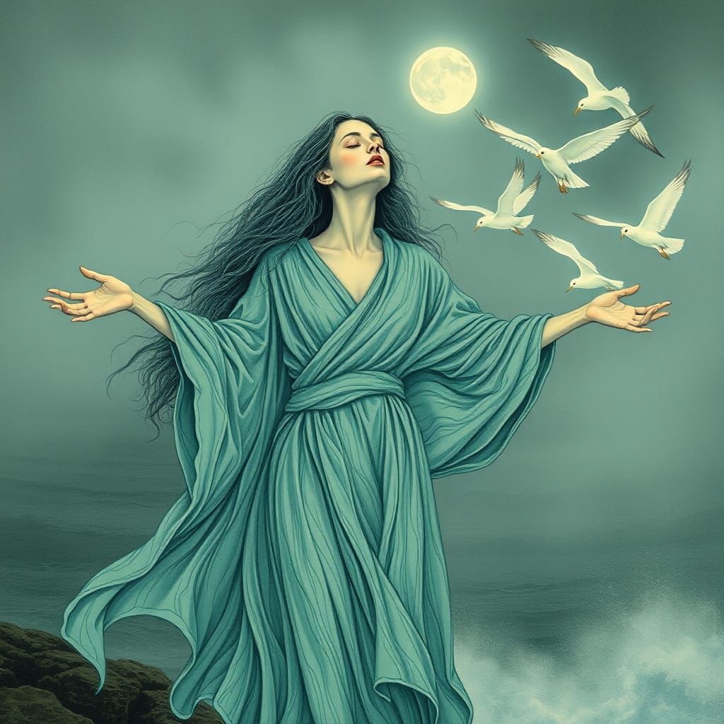 Ethereal Goddess of the Misty Coast