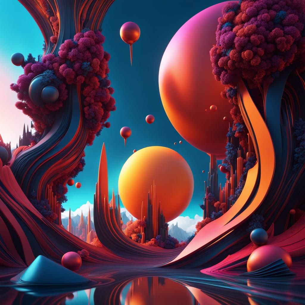 Abstract Shapes with Detailed Matte Background