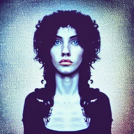 Woman Gazing into Infinite Starry Sky