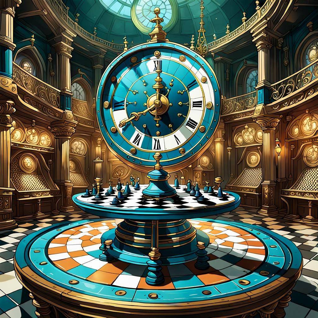 Corsair Ship in Opal Clock Anime Style