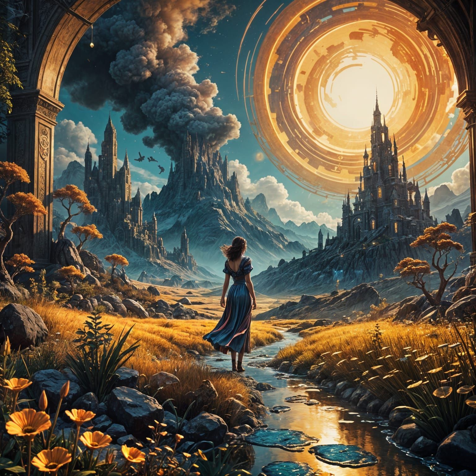 Magical Landscape with Art Deco Details