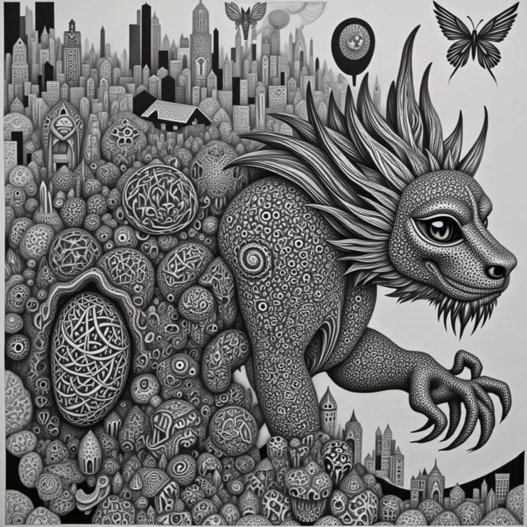 Massive Kaiju Emerges from Rocky Terrain