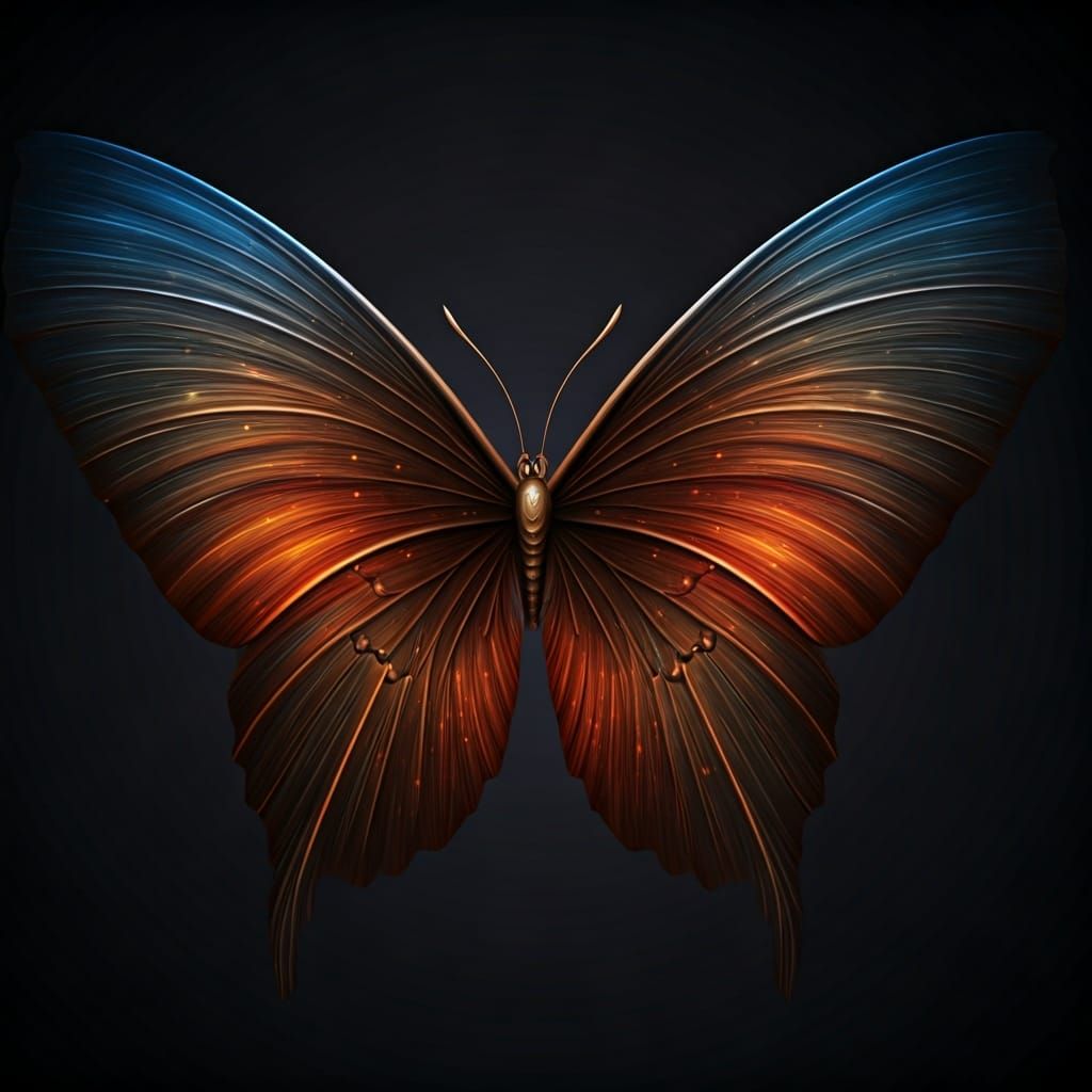 Detailed Glowing Wings Close-Up