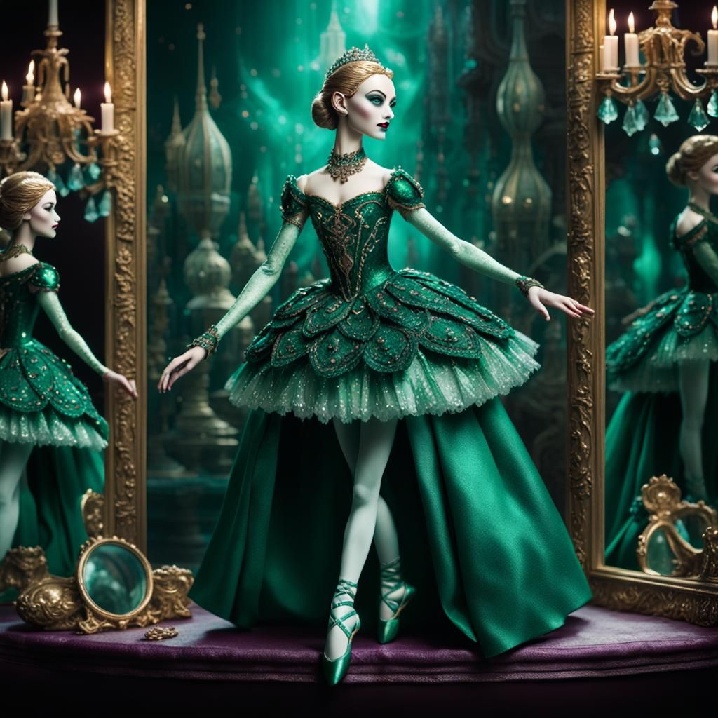 Enchanted Doll Glides: Fantasy Concept Art